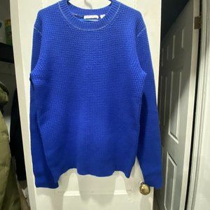 Helmut Lang Knitted Waffle Sweater(Blue)